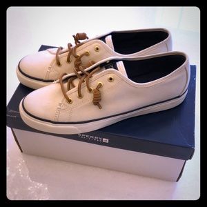 SPERRY:  Seacoast Ivory Women’s Sneaker Boat Shoe